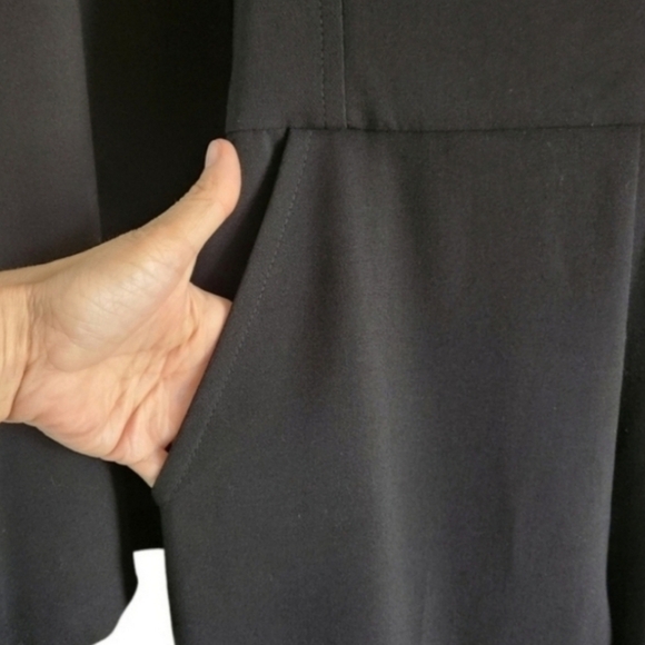 Trina Turk Cape Jumpsuit Black Womens Size 0 XS Sleeveless Straight Leg - Picture 6 of 13